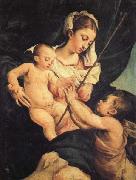 Jacopo Bassano Madonna and Child with St.John as a Child oil on canvas